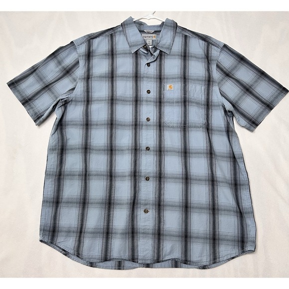 Carhartt Other - Carhartt Shirt Mens XL Blue Canvas Relaxed Fit Workwear Utility